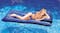 78" Inflatable Blue & Black Ultimate Mattress Swimming Pool Lounger